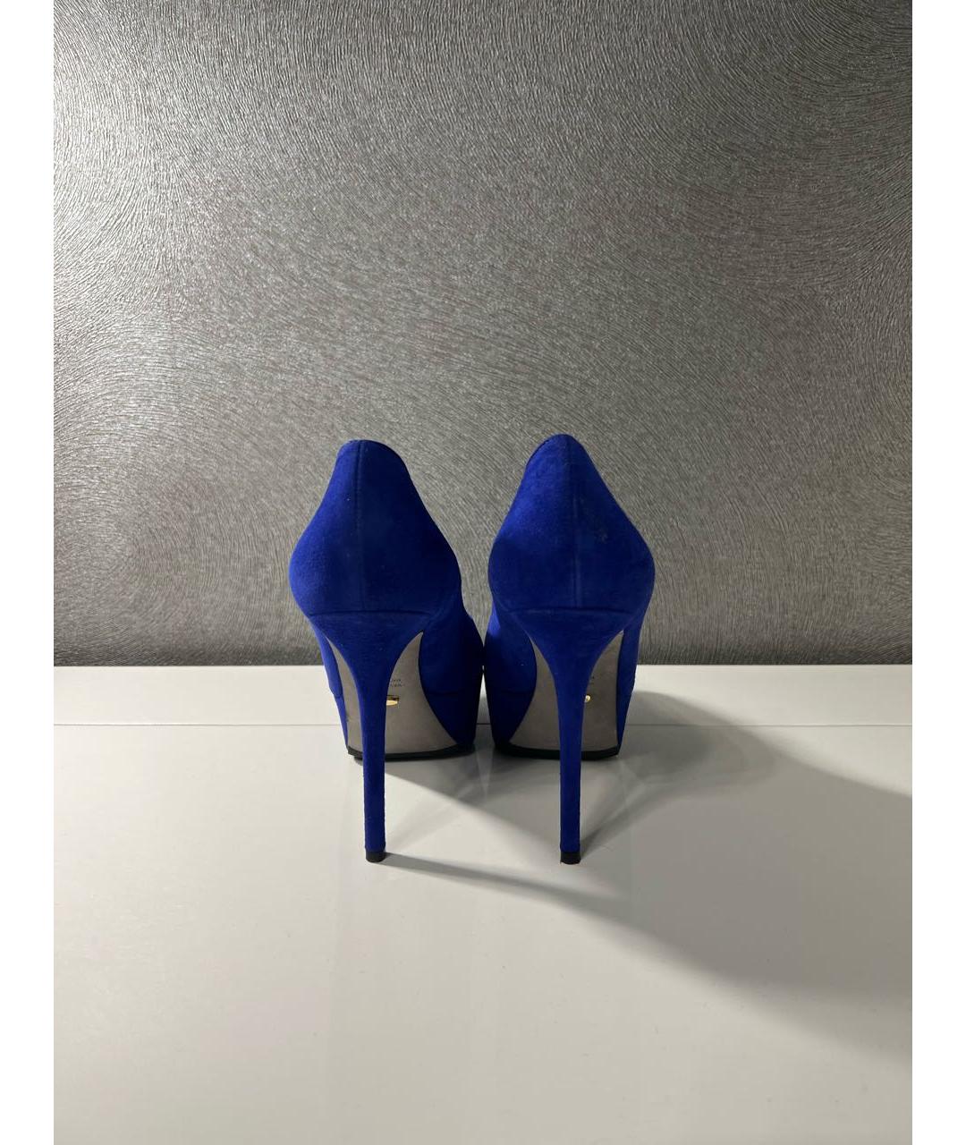 SERGIO ROSSI Синие замшевые туфли, фото 3