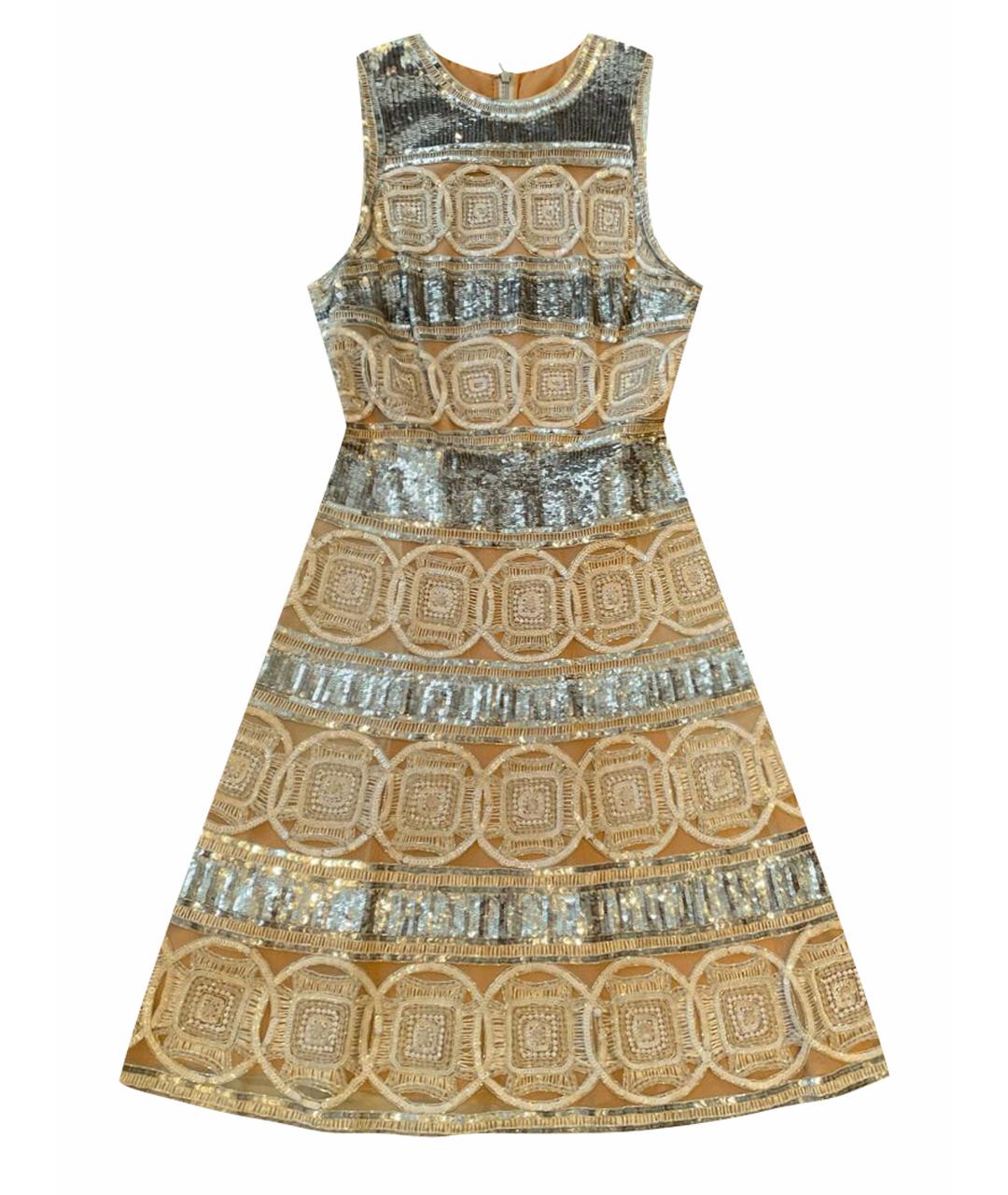 ELIE SAAB Серебряное шелковое коктейльное платье, фото 1