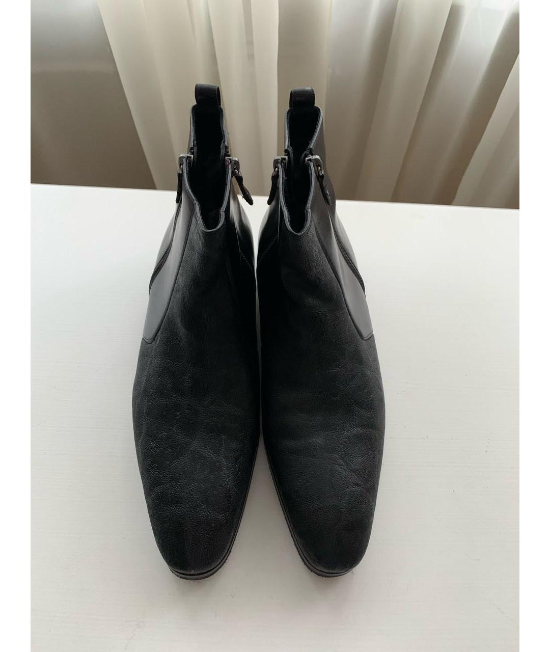 ARTIOLI Черные высокие ботинки из экзотической кожи, фото 2