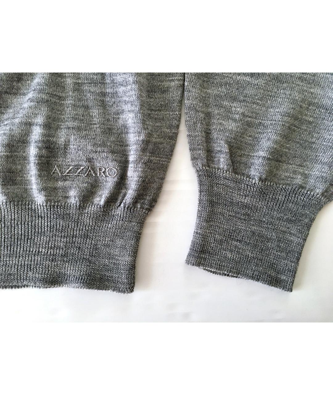 AZZARO Серый шерстяной джемпер / свитер, фото 6
