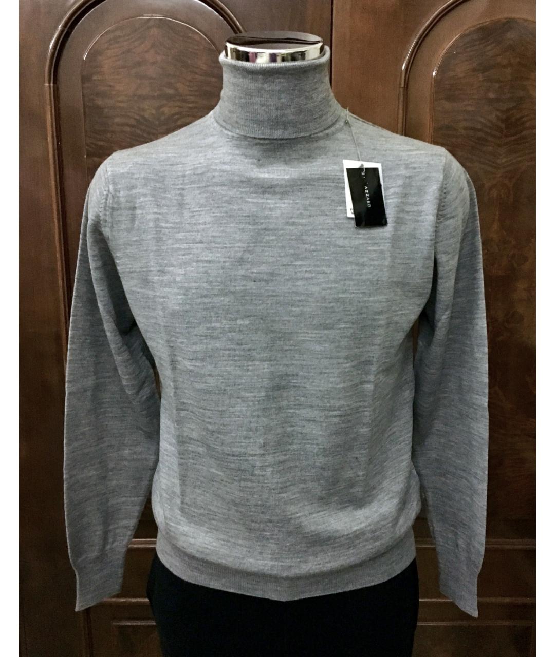AZZARO Серый шерстяной джемпер / свитер, фото 8