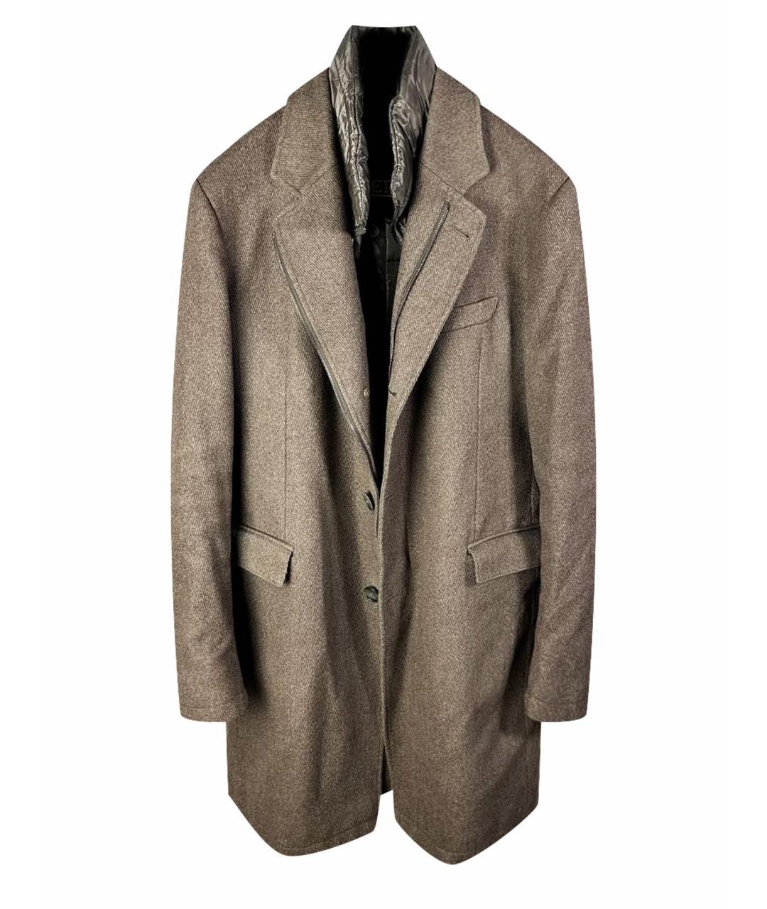 HERNO Коричневое шерстяное пальто, фото 1