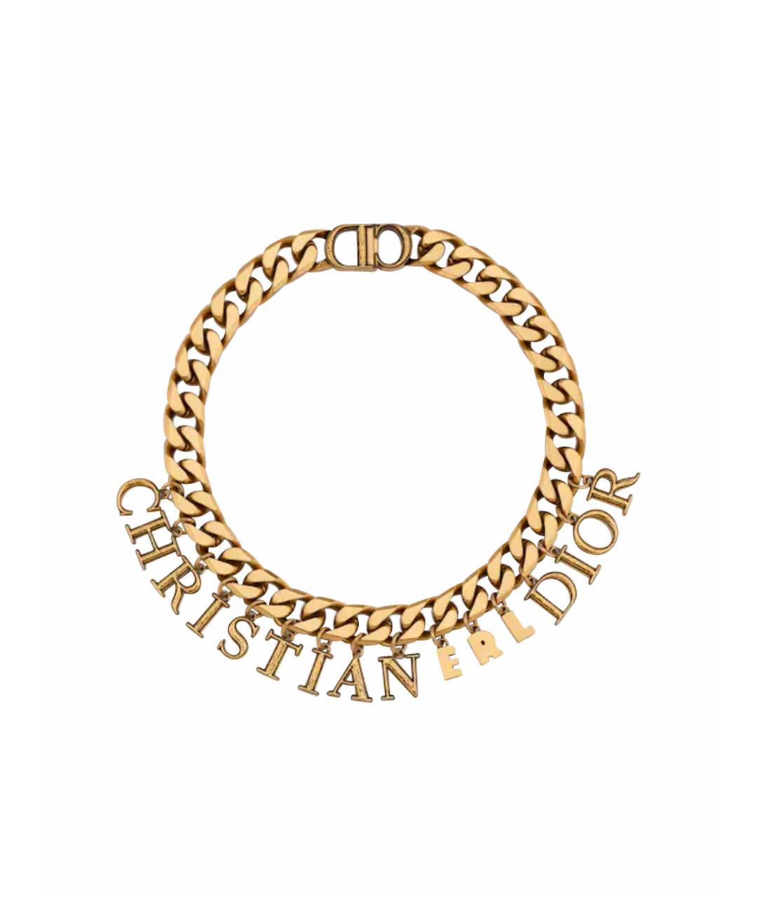 CHRISTIAN DIOR Золотая латунная цепочка/подвеска, фото 1