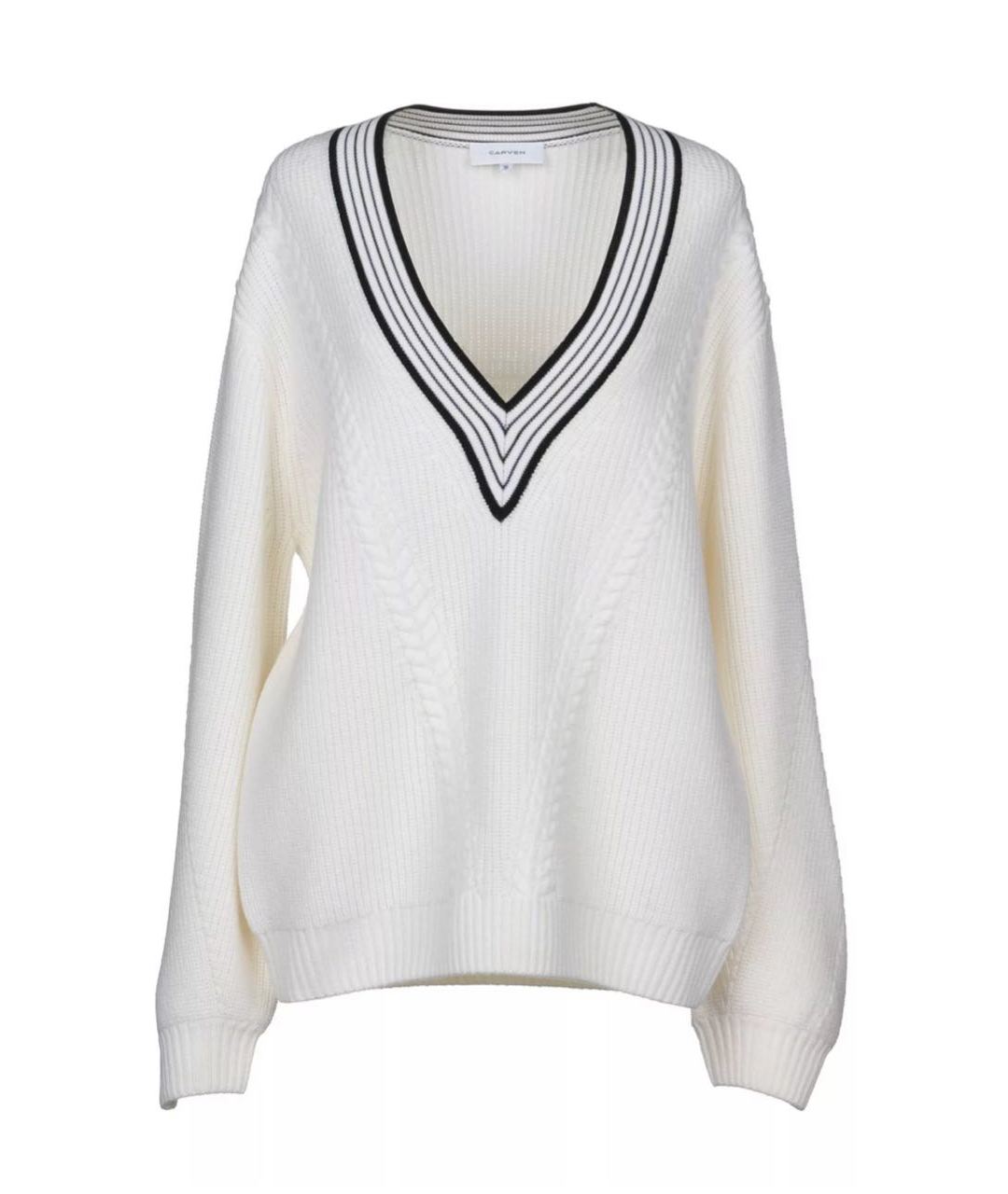 CARVEN Белый шерстяной джемпер / свитер, фото 1