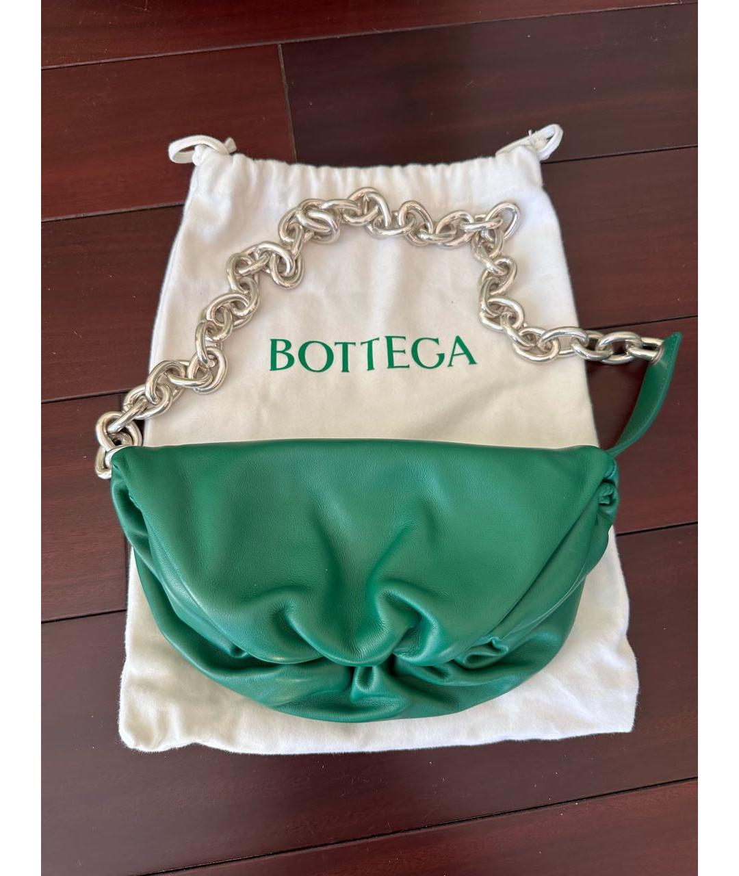 BOTTEGA VENETA Зеленая кожаная поясная сумка, фото 5