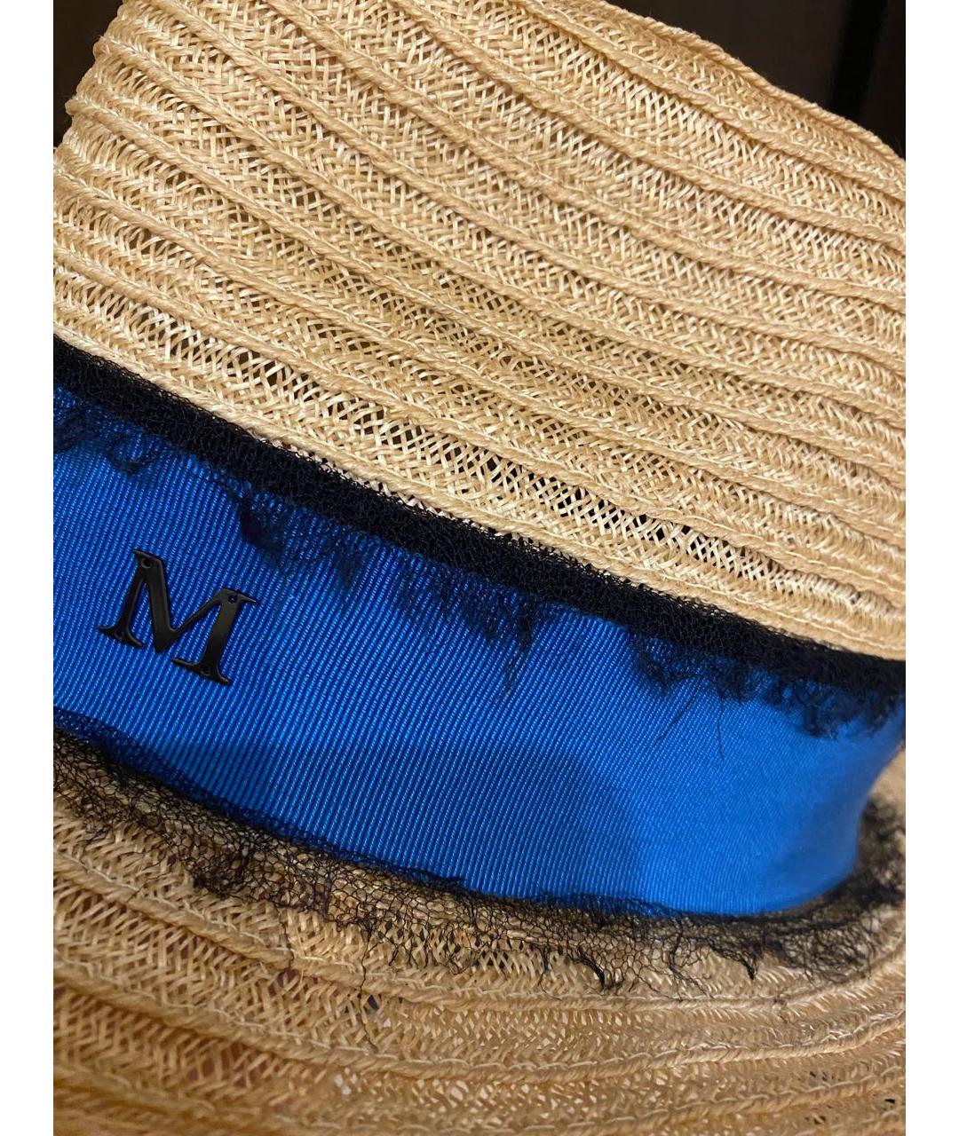 MAISON MICHEL Бежевая соломенная шляпа, фото 2