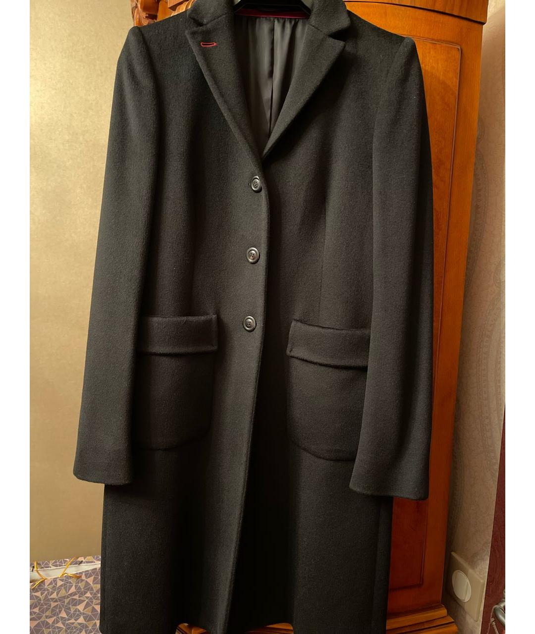 LUCIANO BARBERA Черное шерстяное пальто, фото 9