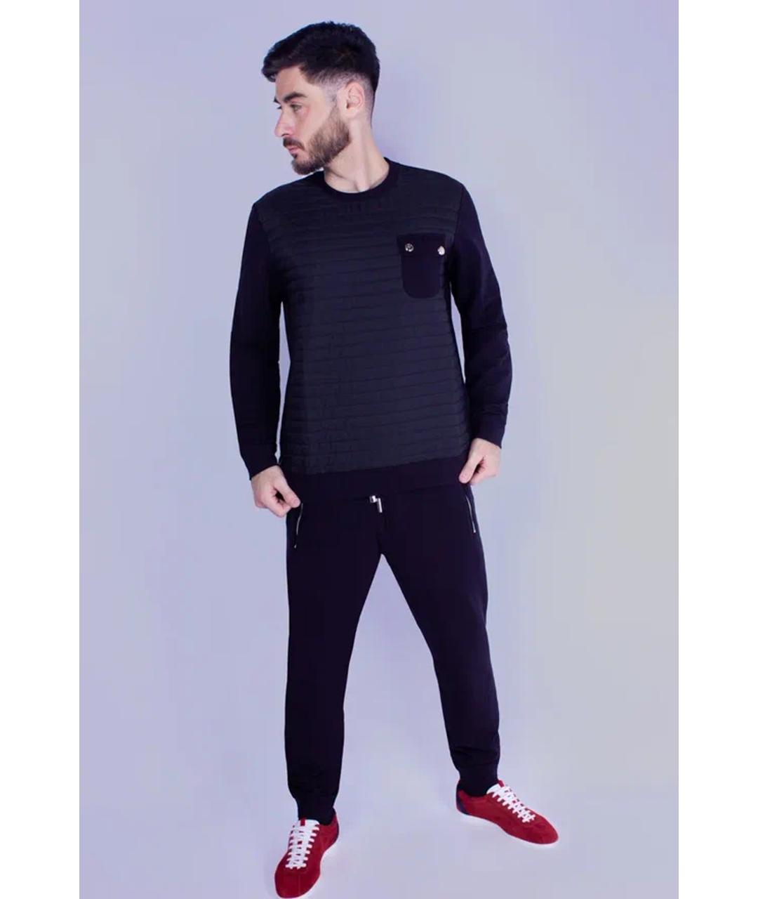 CESARE PACIOTTI Черный хлопковый спортивный костюм, фото 9