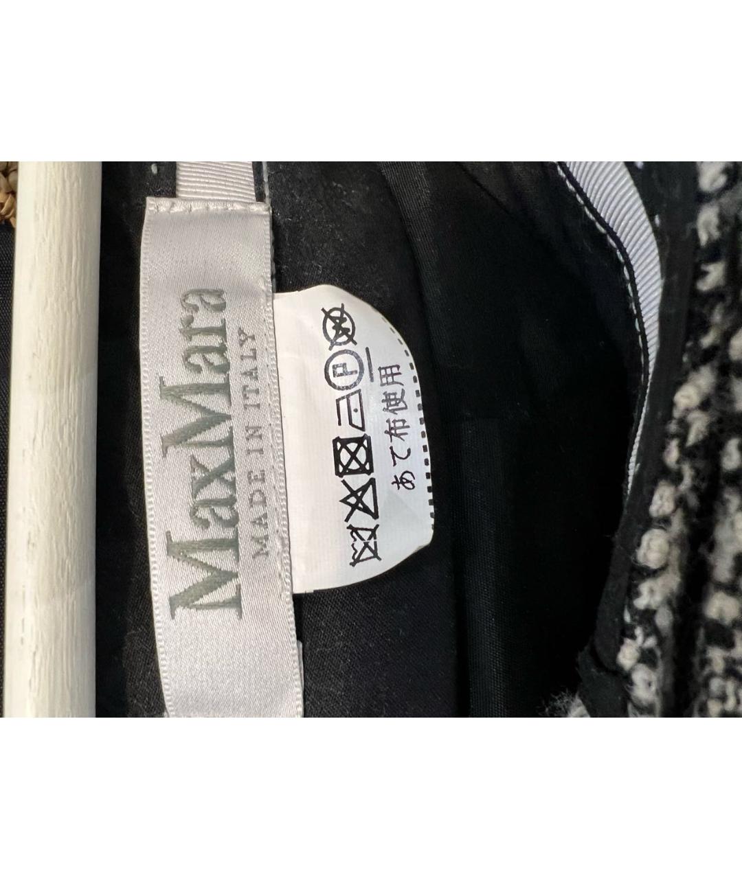 MAX MARA Антрацитовая шерстяная юбка миди, фото 3