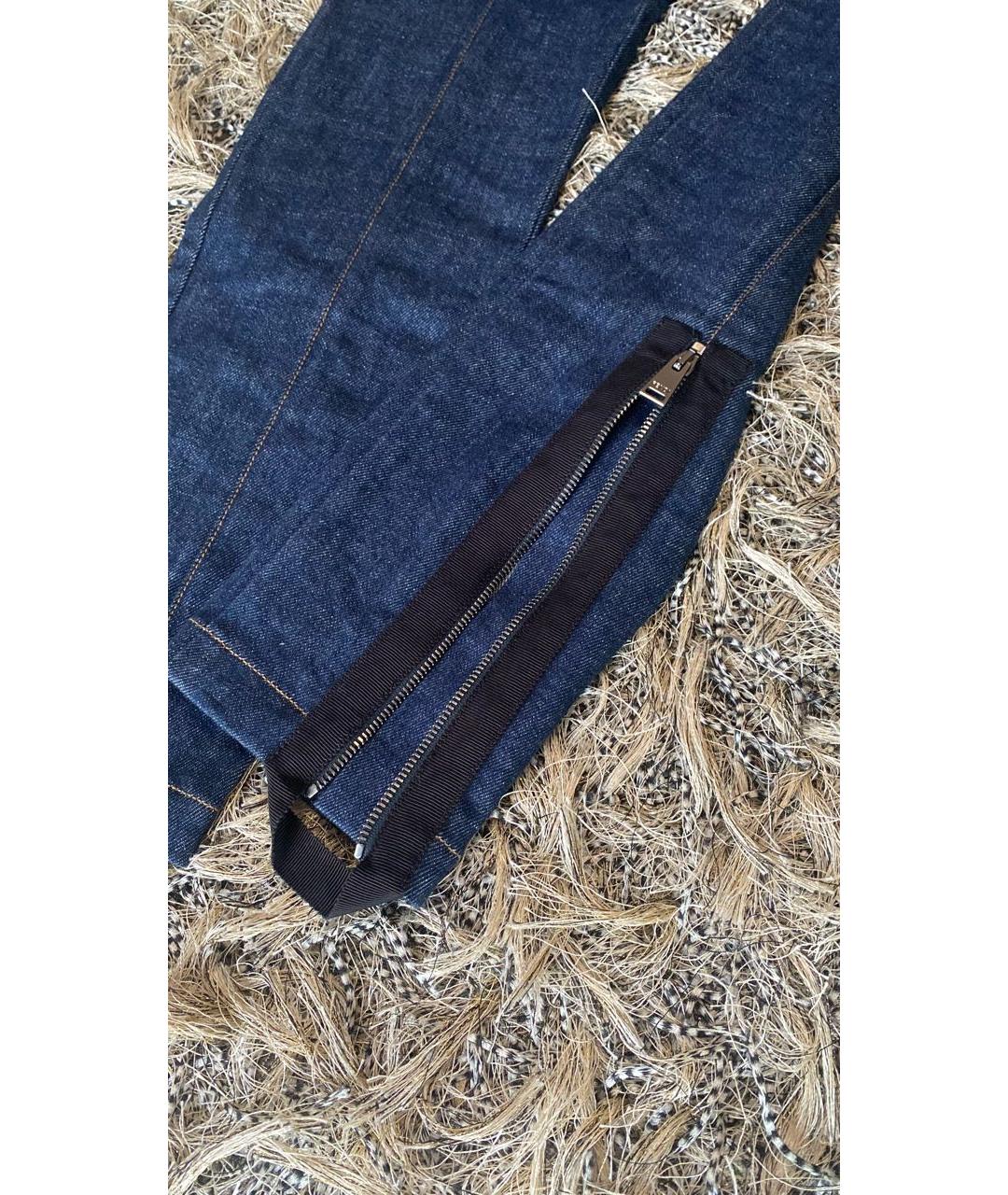 FENDI Синие хлопко-эластановые джинсы слим, фото 5