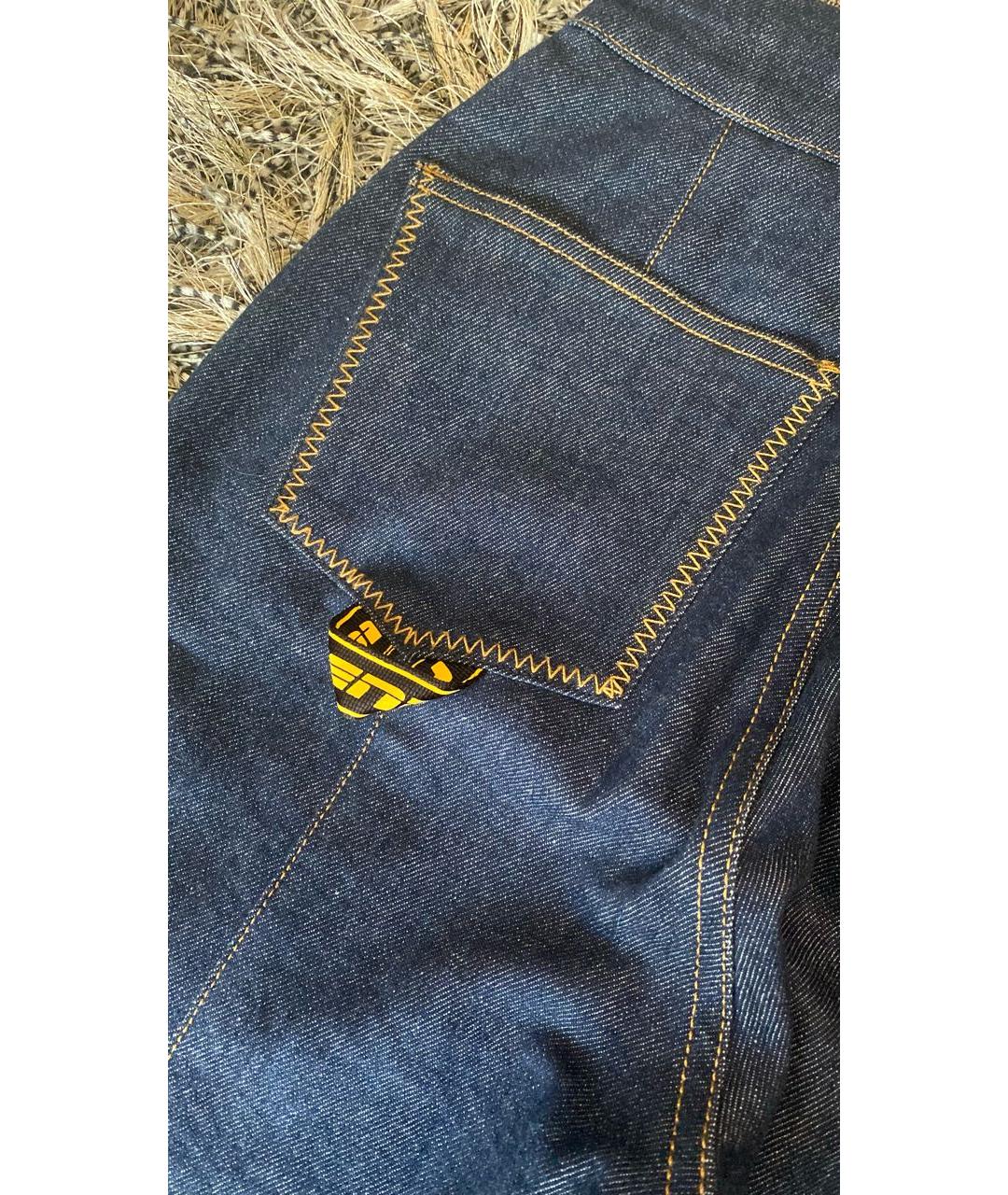 FENDI Синие хлопко-эластановые джинсы слим, фото 6