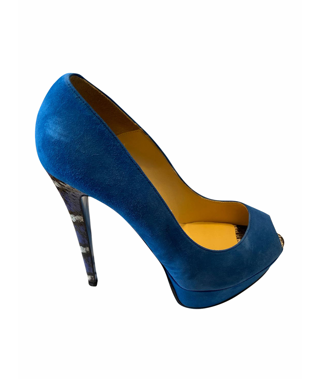 NANDO MUZI Голубые замшевые туфли, фото 1