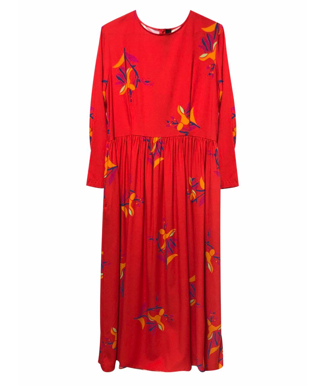 POUSTOVIT Красное шелковое платье, фото 1