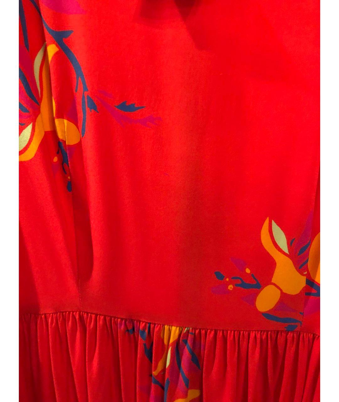 POUSTOVIT Красное шелковое платье, фото 4