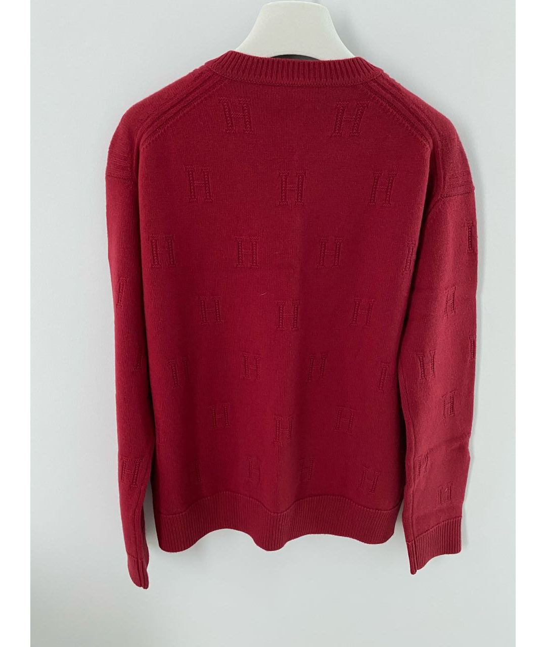 HERMES PRE-OWNED Бордовый шерстяной джемпер / свитер, фото 2