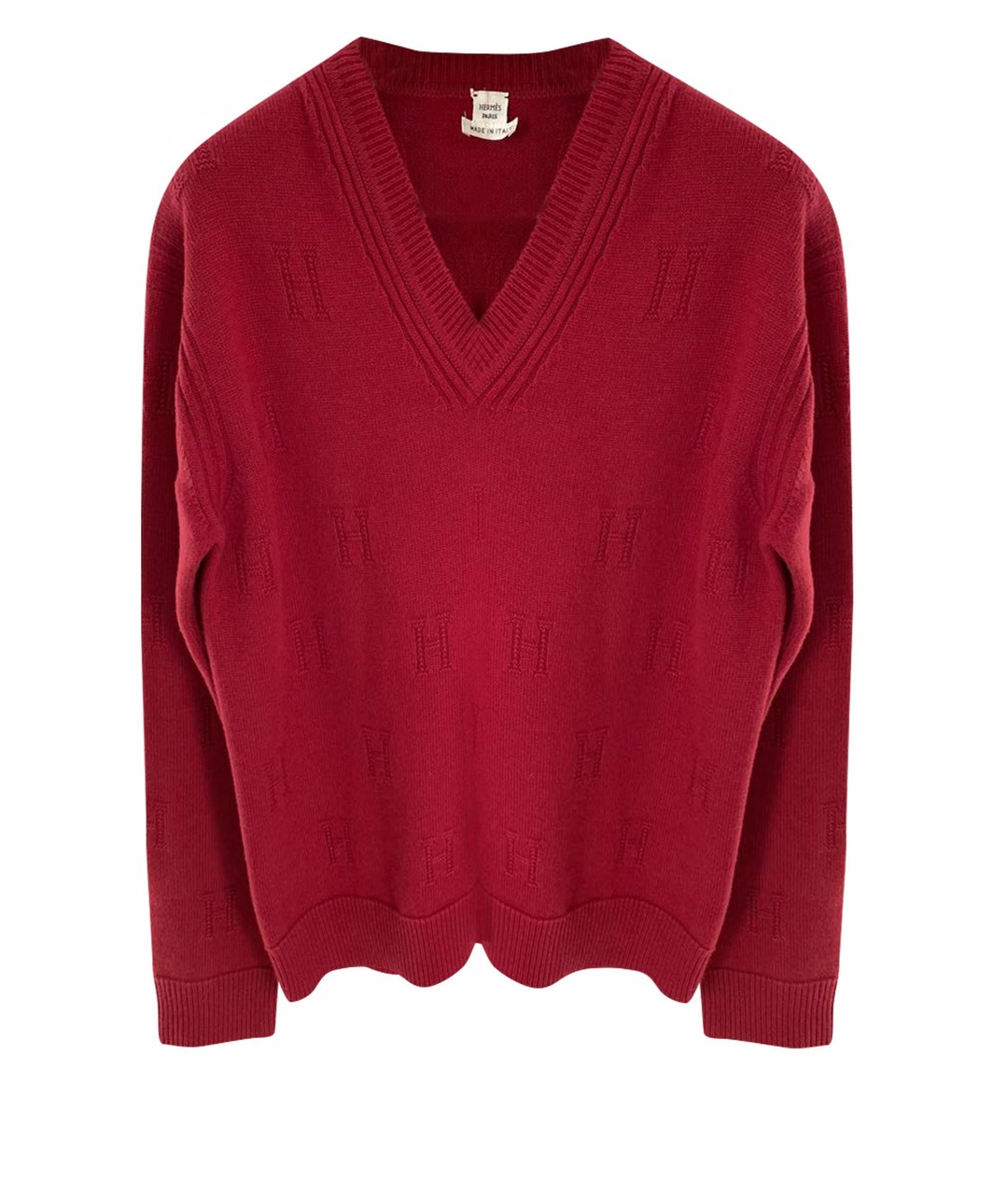 HERMES PRE-OWNED Бордовый шерстяной джемпер / свитер, фото 1