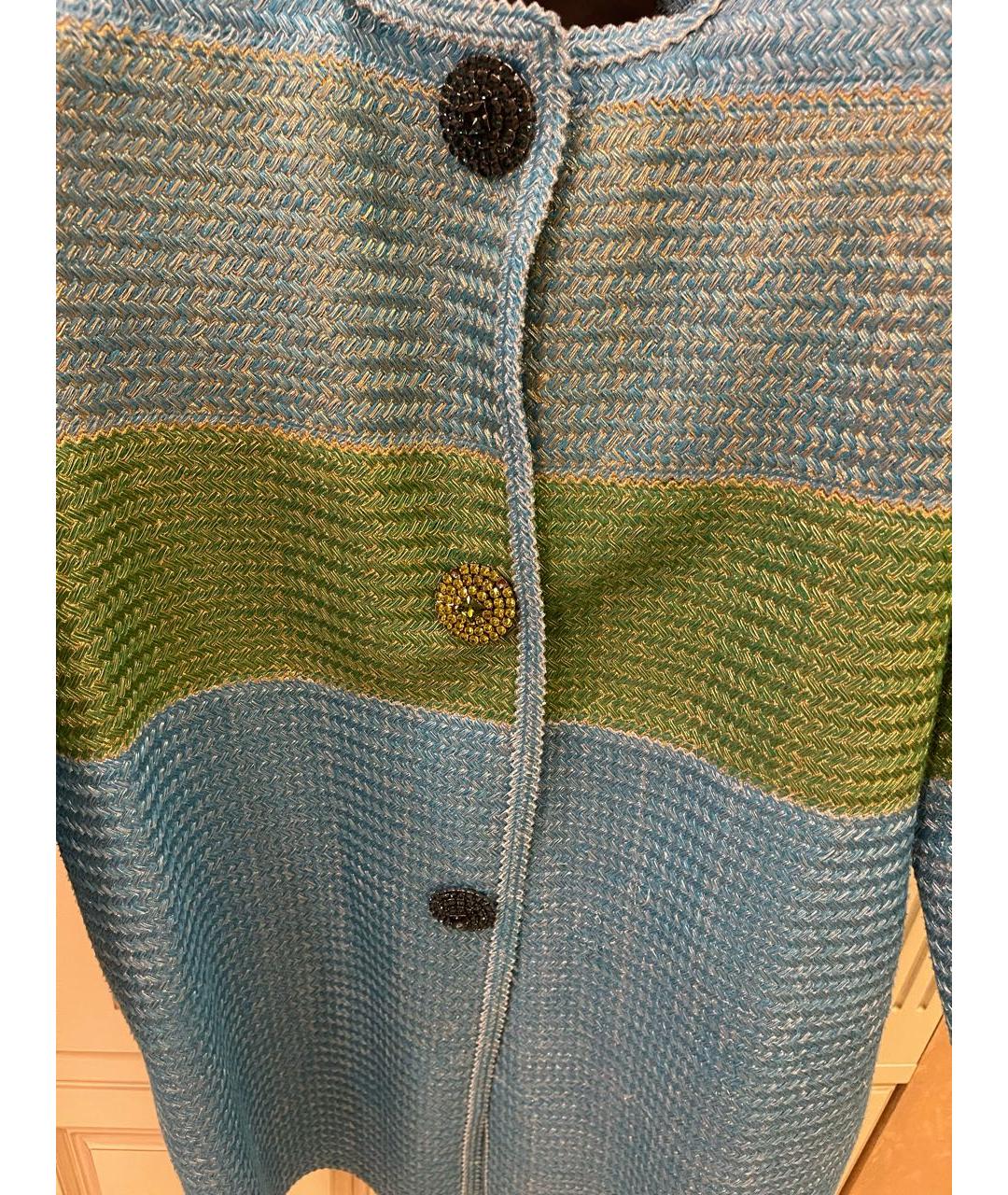 ERMANNO SCERVINO Голубое полиамидовое пальто, фото 2