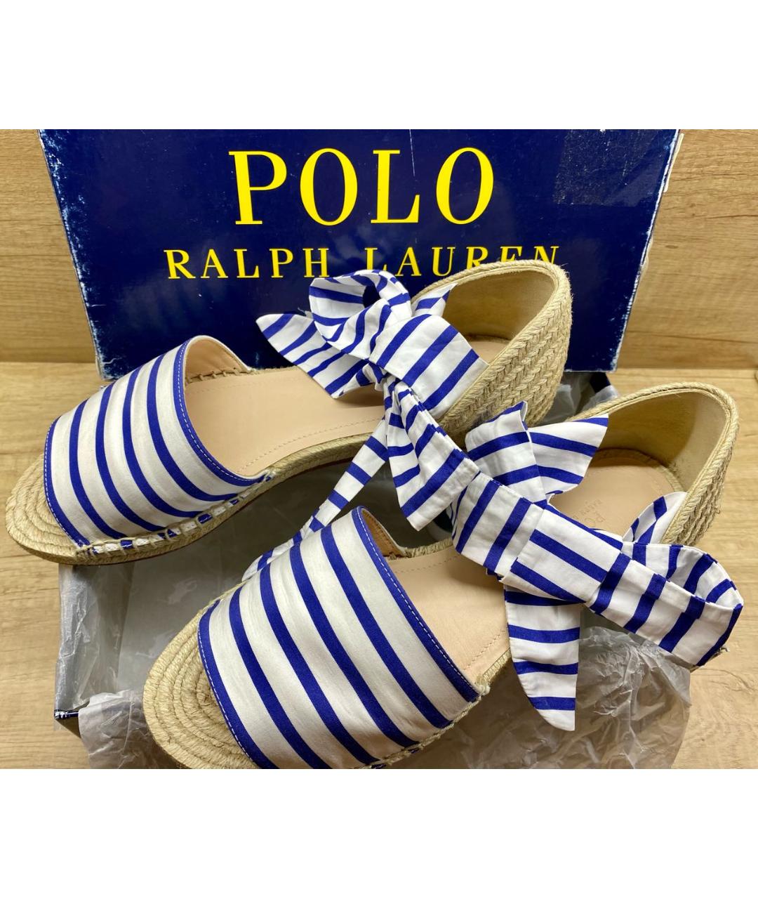 POLO RALPH LAUREN Белые кожаные эспадрильи, фото 2