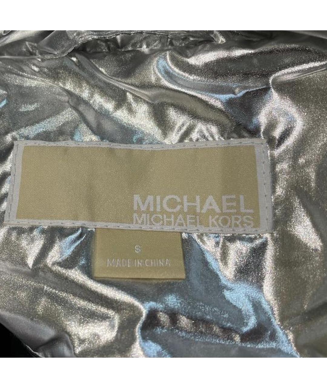 MICHAEL KORS Серебряная полиэстеровая куртка, фото 7