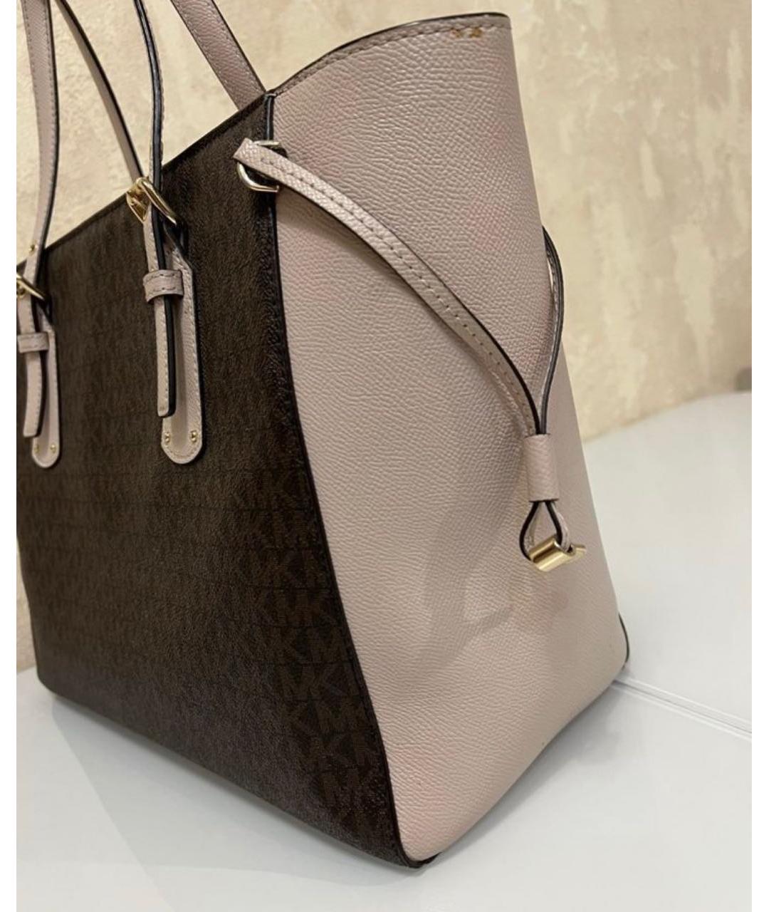 MICHAEL KORS Коричневая кожаная сумка тоут, фото 4