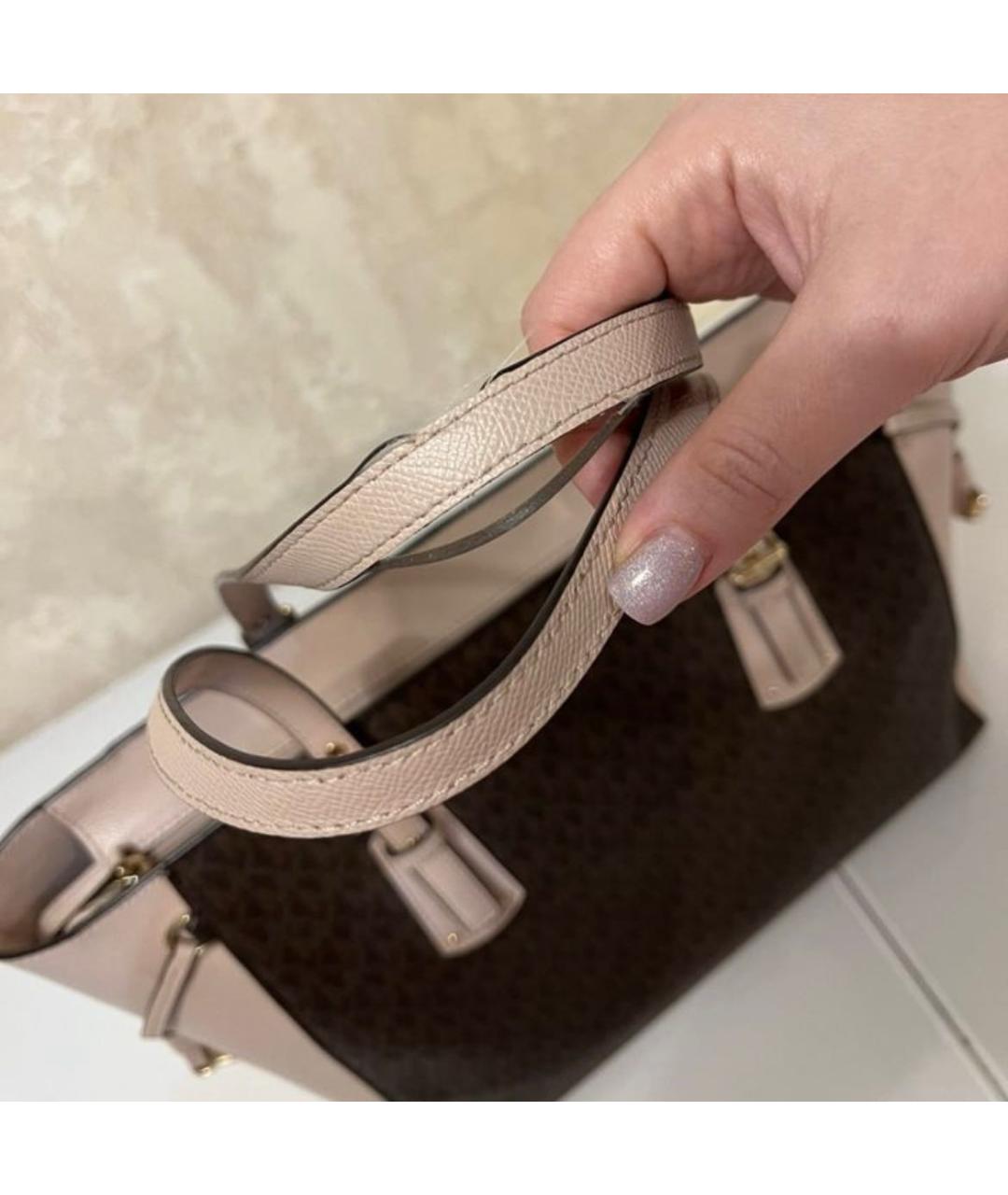 MICHAEL KORS Коричневая кожаная сумка тоут, фото 5