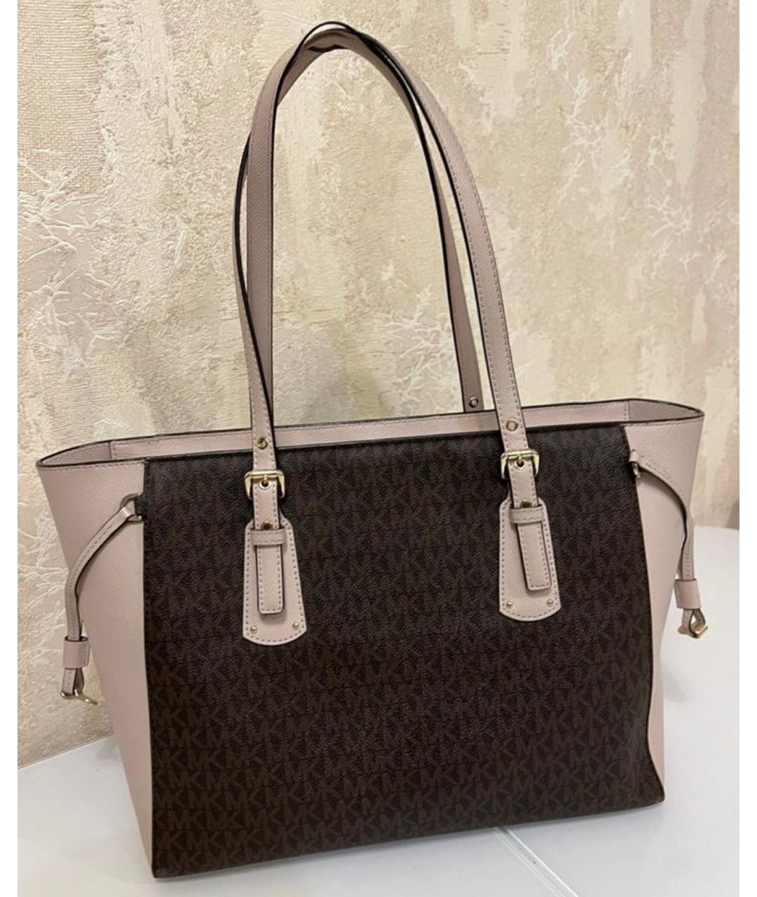 MICHAEL KORS Коричневая кожаная сумка тоут, фото 3