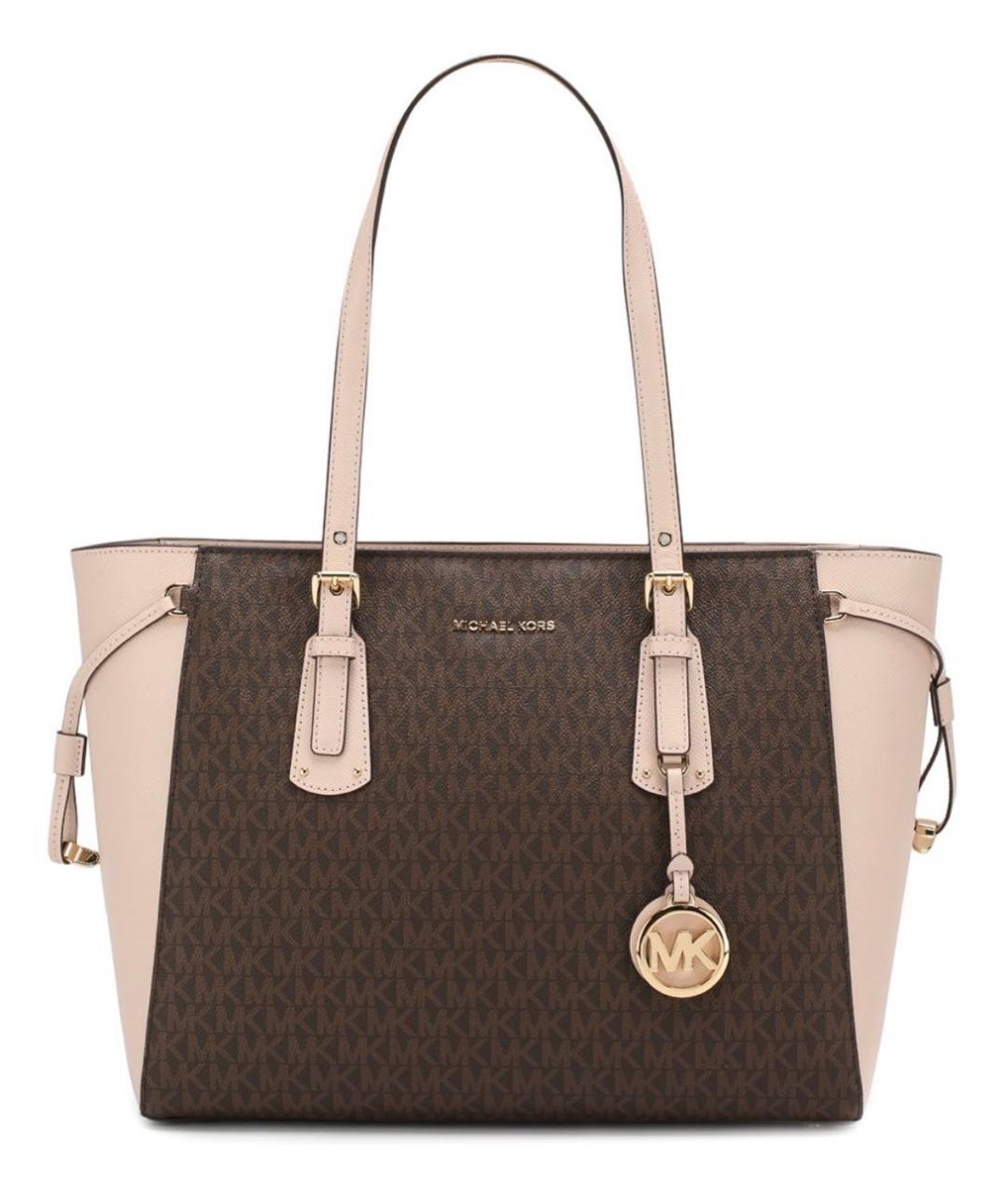 MICHAEL KORS Коричневая кожаная сумка тоут, фото 1