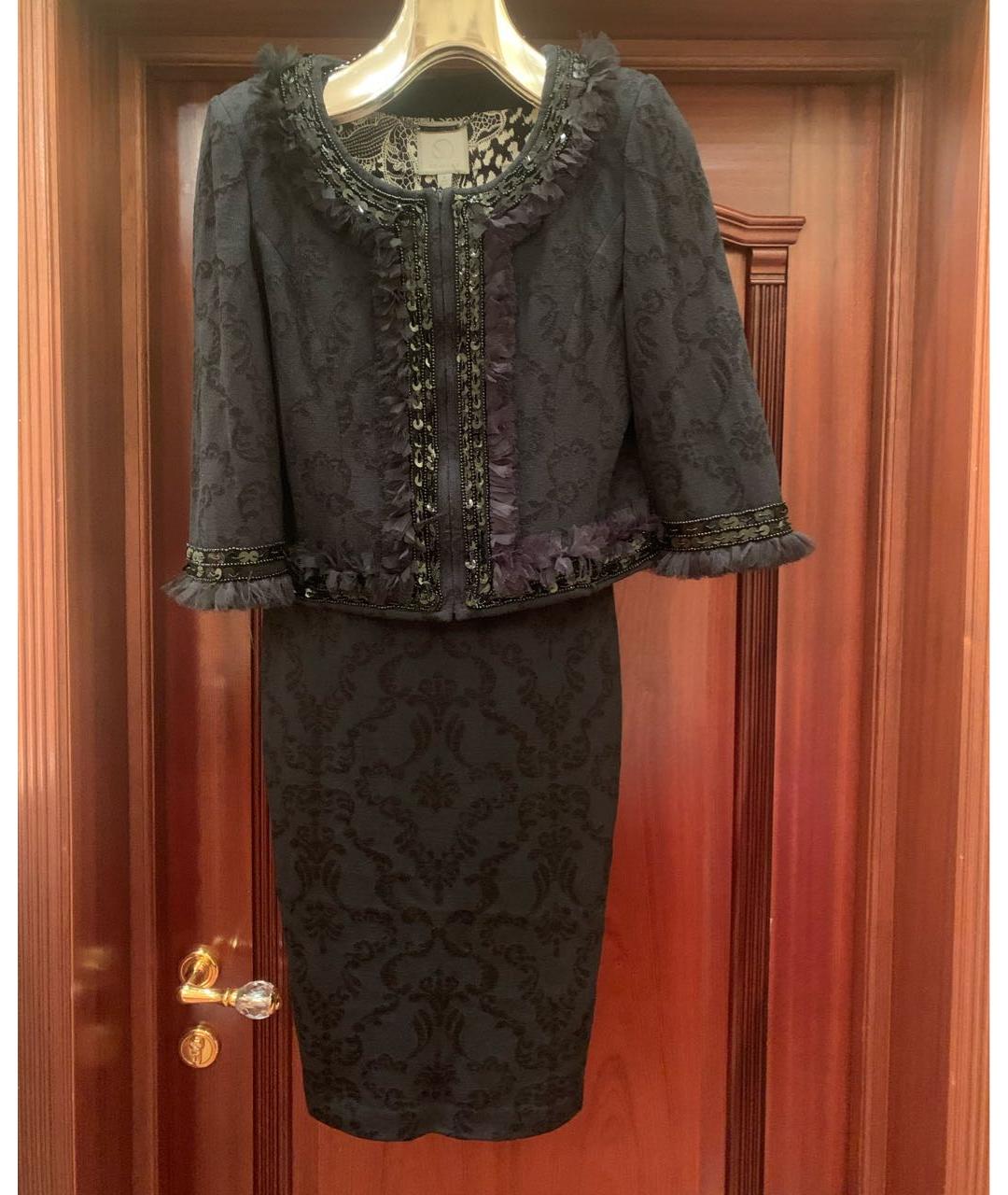ST. JOHN Черное вискозное вечернее платье, фото 9