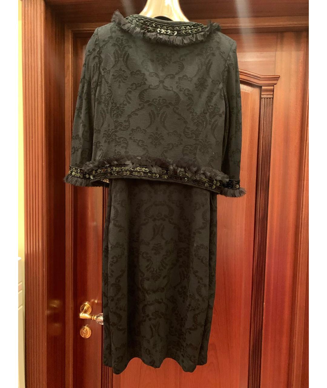 ST. JOHN Черное вискозное вечернее платье, фото 2