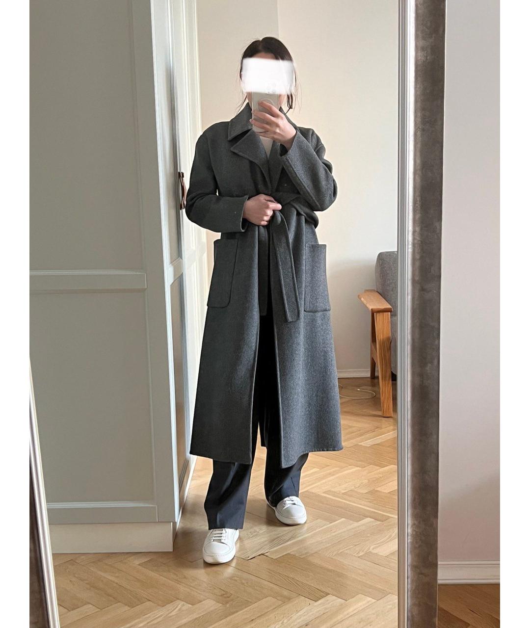 MICHAEL MICHAEL KORS Серое шерстяное пальто, фото 5