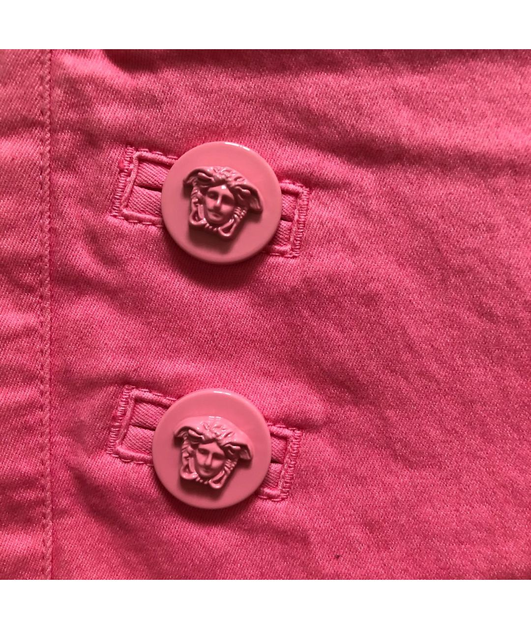 VERSACE Розовые хлопко-эластановые шорты, фото 7