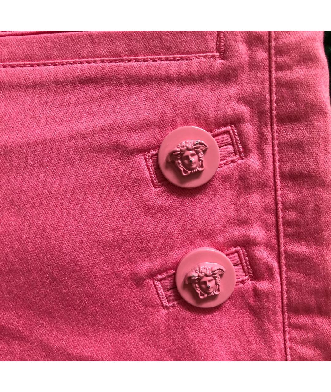 VERSACE Розовые хлопко-эластановые шорты, фото 6