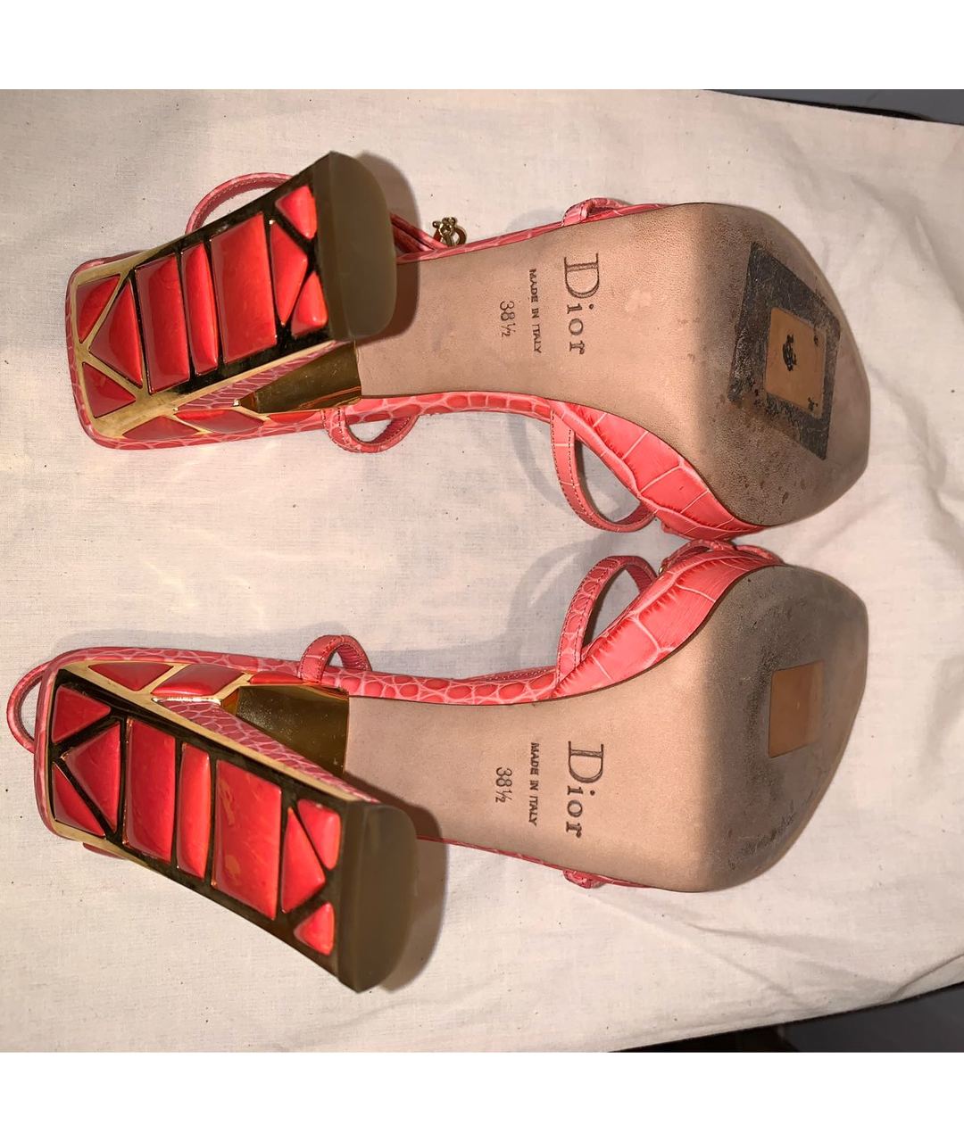 CHRISTIAN DIOR PRE-OWNED Розовые кожаные туфли, фото 6