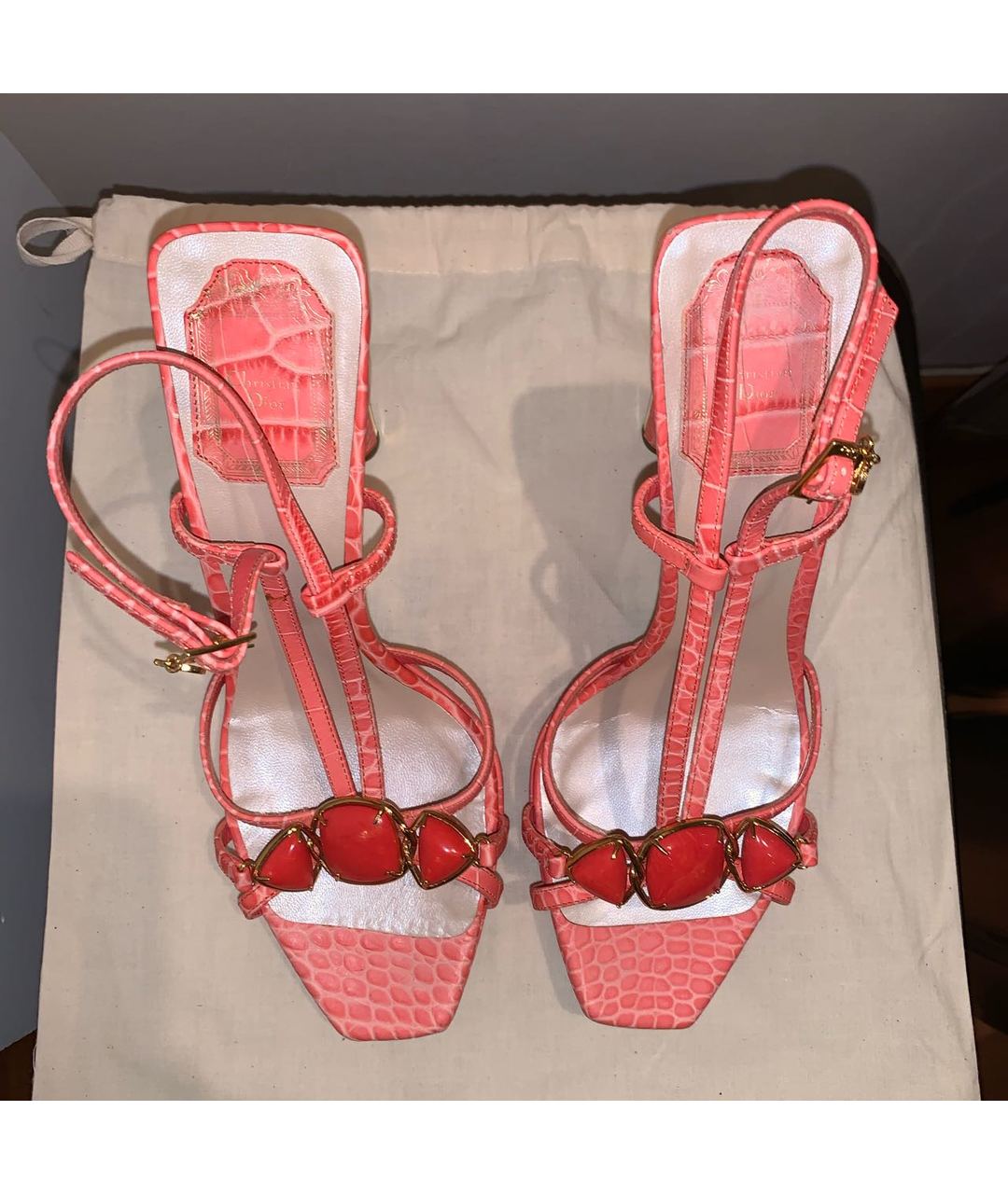 CHRISTIAN DIOR PRE-OWNED Розовые кожаные туфли, фото 2