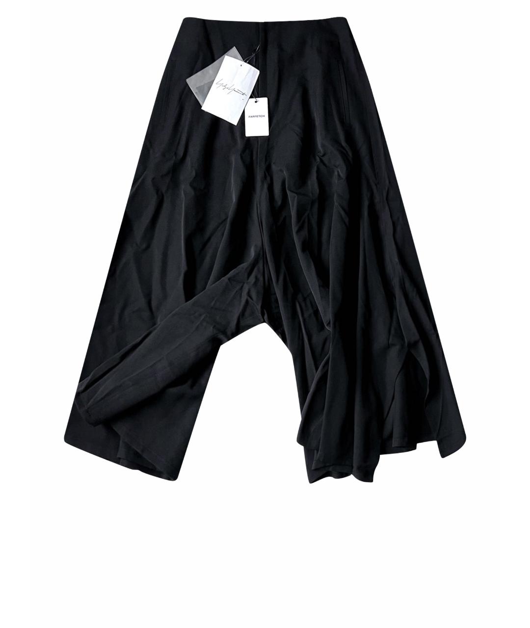 YOHJI YAMAMOTO Черная шерстяная юбка-шорты, фото 1