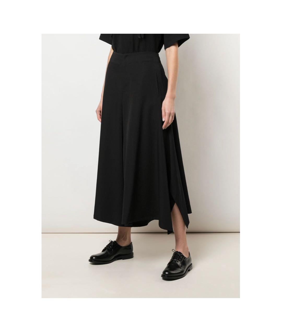 YOHJI YAMAMOTO Черная шерстяная юбка-шорты, фото 3