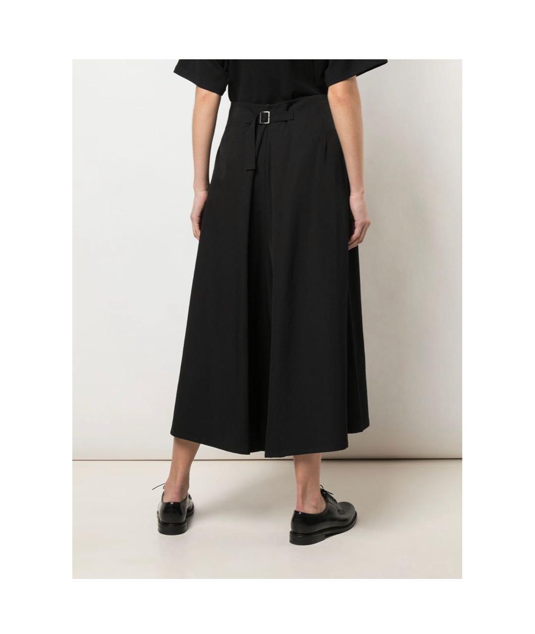 YOHJI YAMAMOTO Черная шерстяная юбка-шорты, фото 5