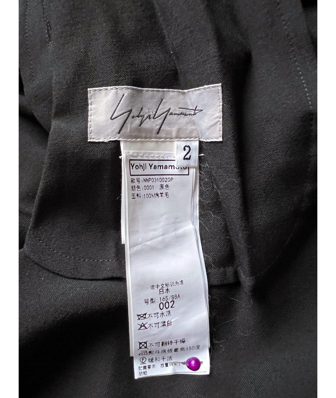 YOHJI YAMAMOTO Черная шерстяная юбка-шорты, фото 2