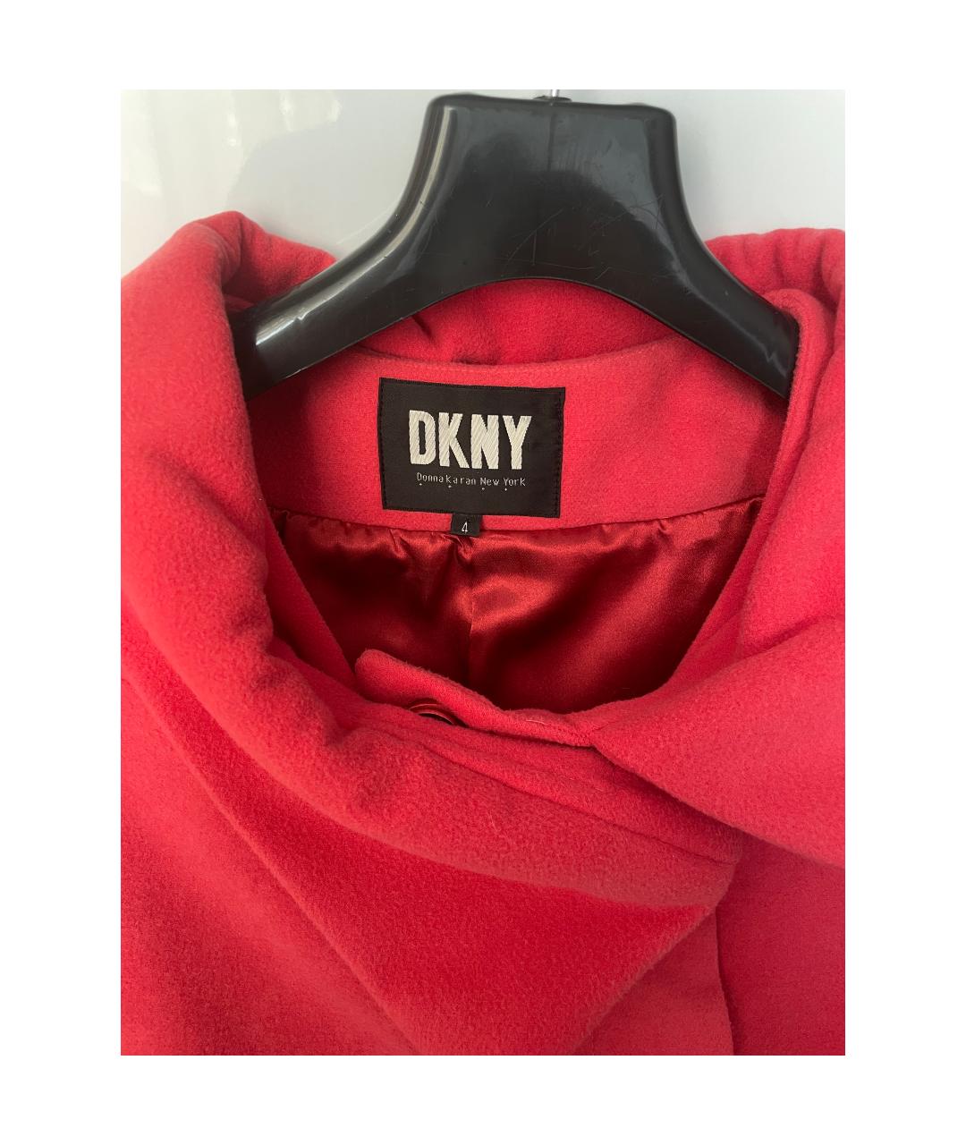 DKNY Коралловое шерстяное пальто, фото 3