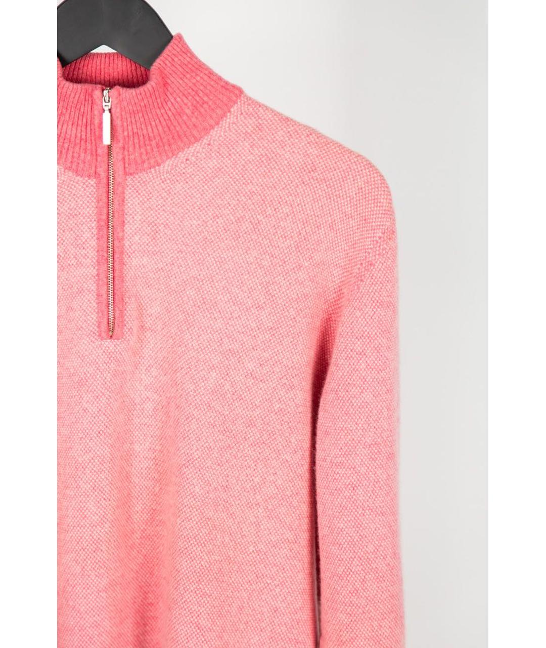 LES COPAINS Розовый шерстяной джемпер / свитер, фото 5