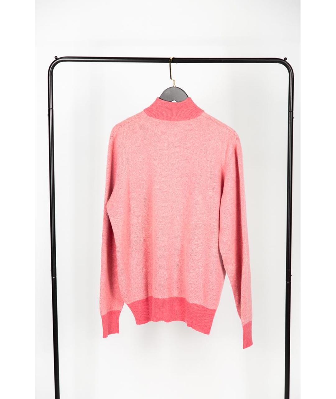 LES COPAINS Розовый шерстяной джемпер / свитер, фото 2