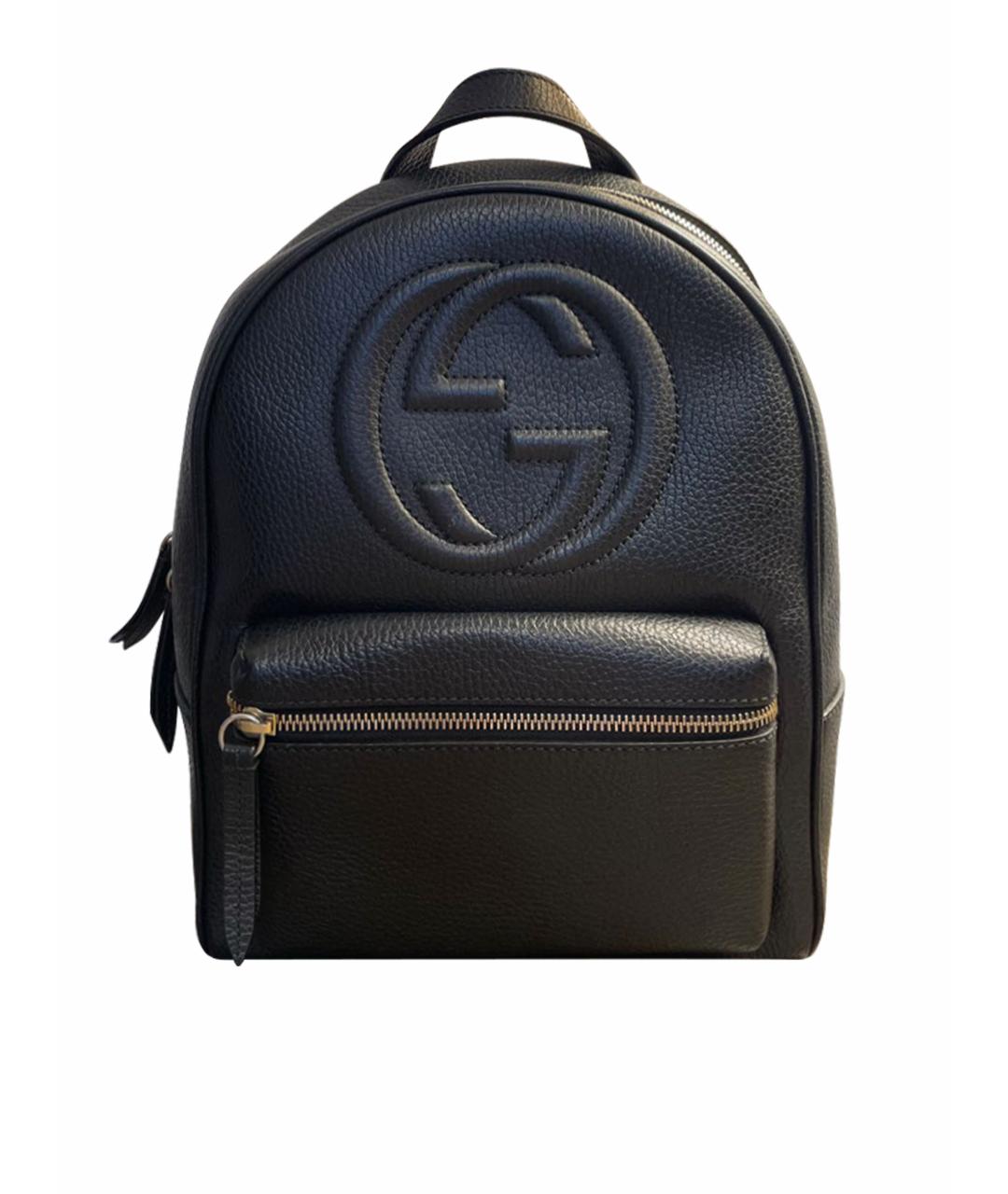 GUCCI Черный кожаный рюкзак, фото 1