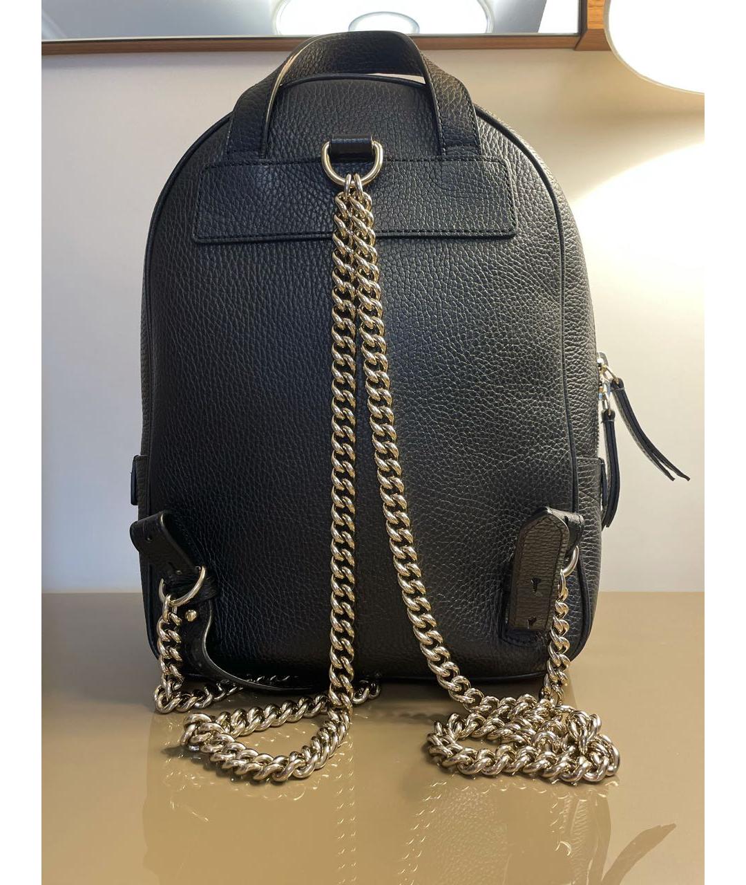 GUCCI Черный кожаный рюкзак, фото 3