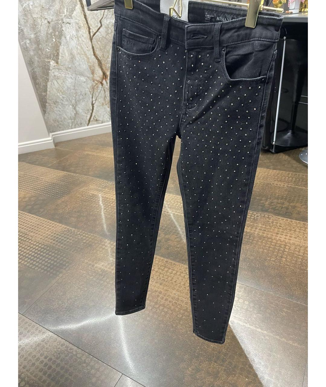 ARMANI EXCHANGE Черные хлопко-эластановые джинсы слим, фото 7