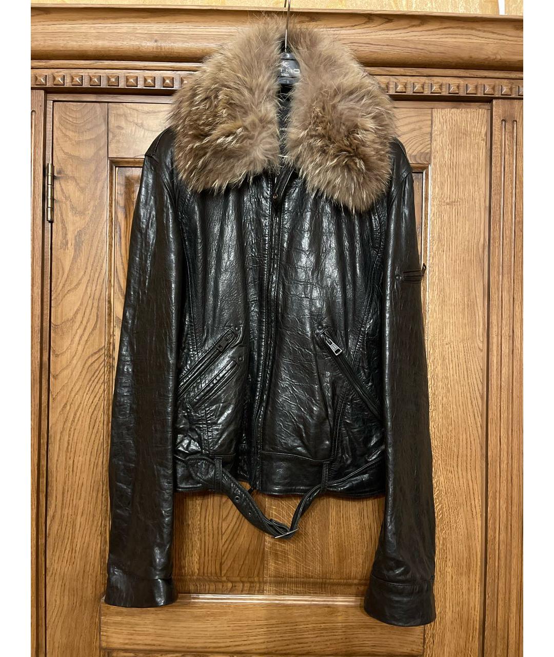 Andrew Mackenzie Черная кожаная куртка, фото 5