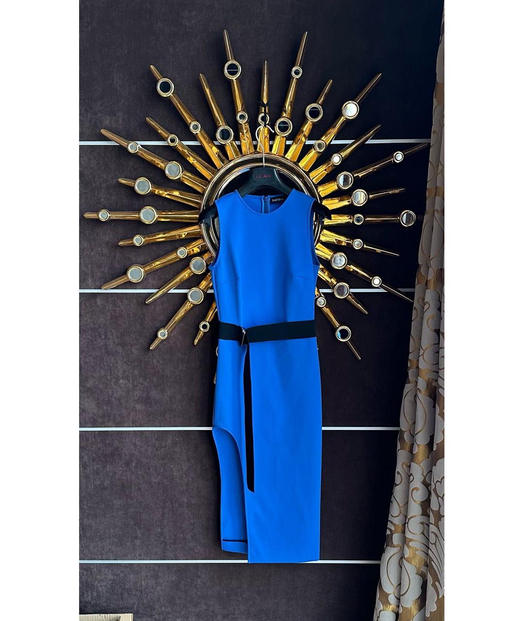 DAVID KOMA Синее повседневное платье, фото 2