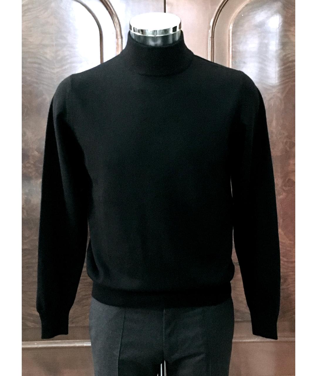 AZZARO Черный шерстяной джемпер / свитер, фото 6