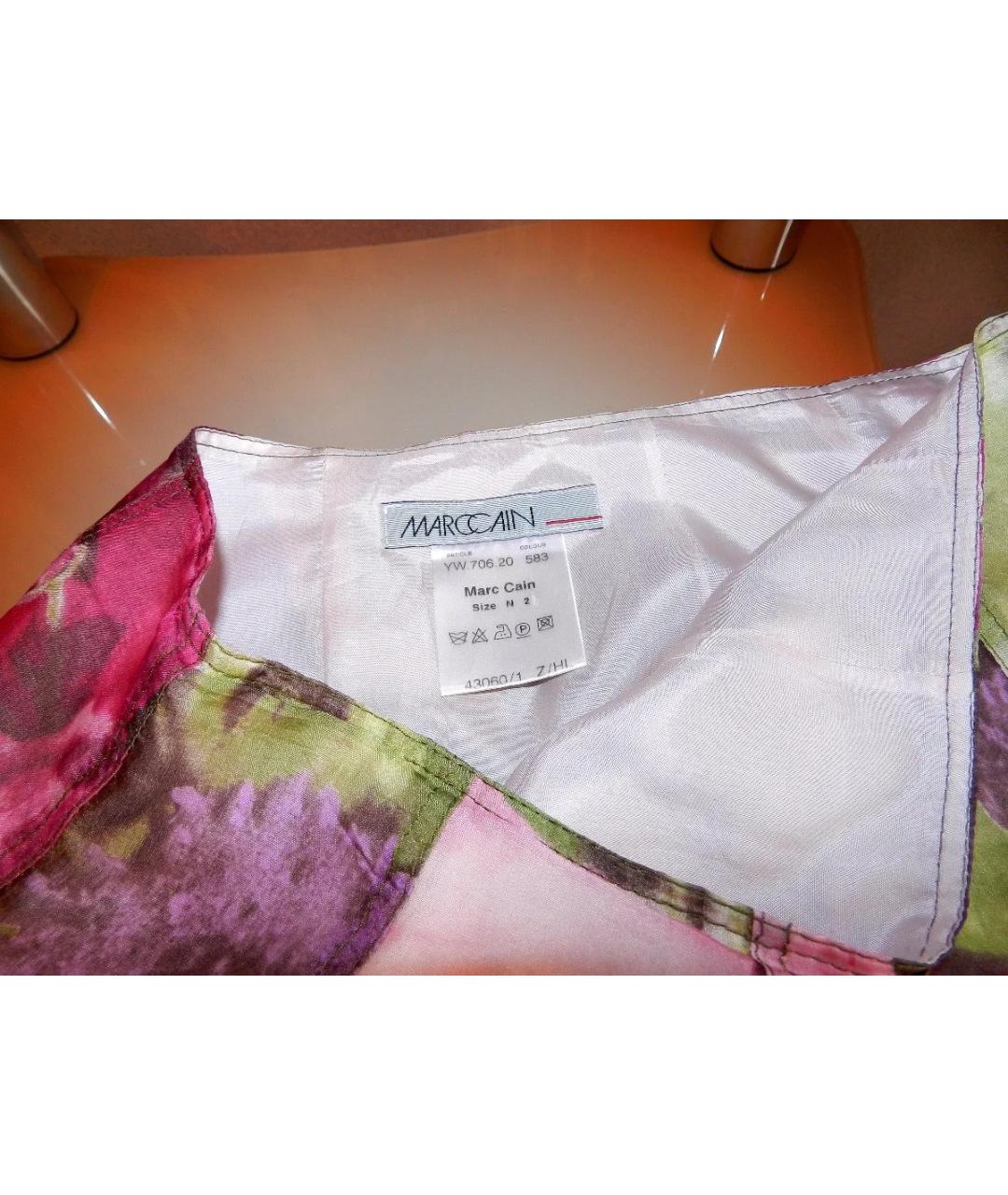 MARC CAIN Мульти шелковая юбка миди, фото 4