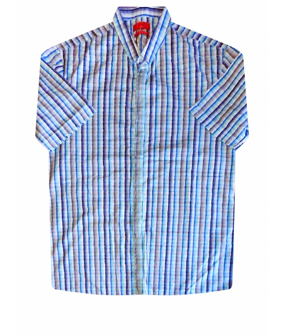 HUGO BOSS Синяя хлопковая классическая рубашка, фото 1