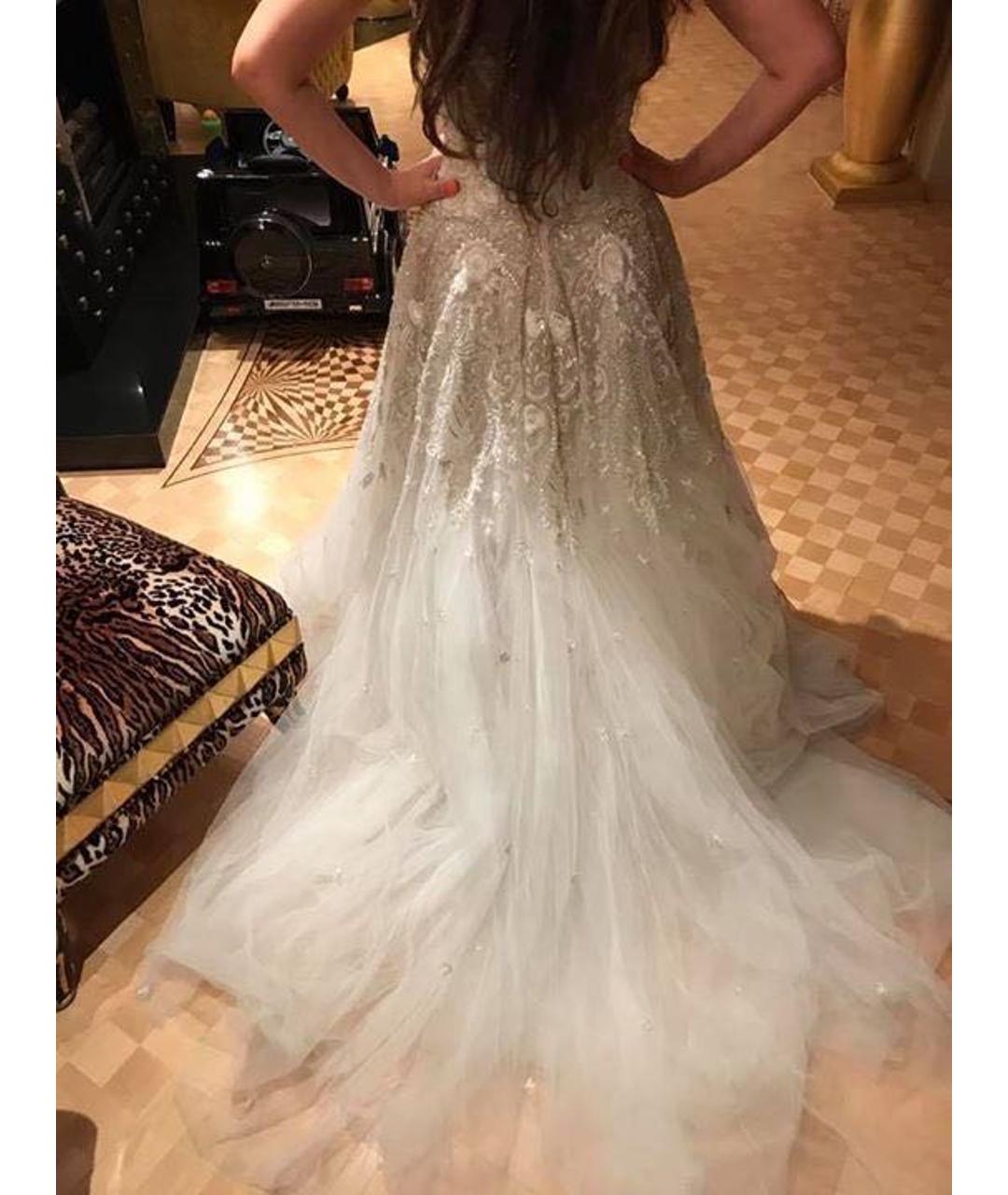 ZUHAIR MURAD Белое кружевное свадебное платье, фото 2